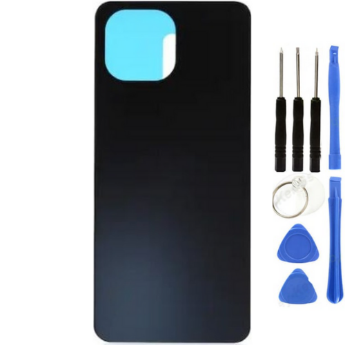 Xiaomi Mi 11 Uyumlu Arka Pil Kapağı Siyah + Tamir Seti