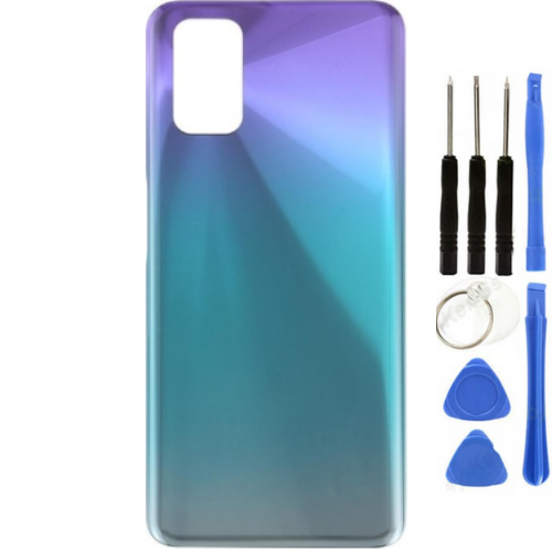 Oppo A92 Uyumlu Arka Pil Kapağı Mavi + Tamir Seti