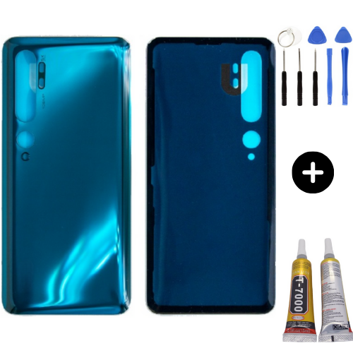 Xiaomi Mi Note 10 Pro Uyumlu Arka Pil Kapağı Yeşil + Montaj Seti
