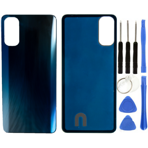 Oppo Reno 4 Uyumlu Arka Pil Kapağı Mavi + Tamir Seti