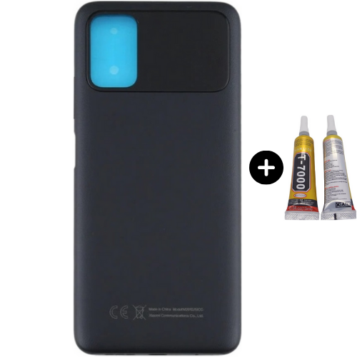 Xiaomi Poco Pocophone M3 Uyumlu Full Kasa Arka Pil Kapağı Siyah + B7000