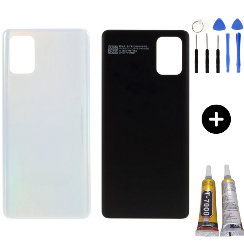 Samsung A72 SM-A725F Uyumlu Arka Pil Kapağı Beyaz + Montaj Seti