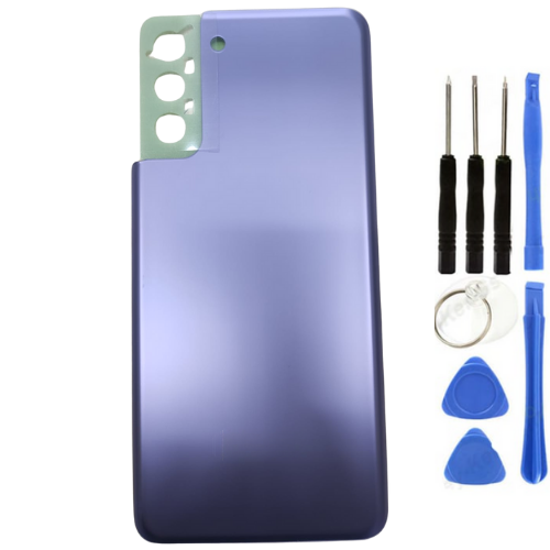 Samsung S21 Plus SM-G996 Uyumlu Arka Pil Kapağı Mor + Tamir Seti