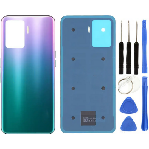 Oppo Reno 5 Lite Uyumlu Arka Pil Kapağı Mor + Tamir Seti