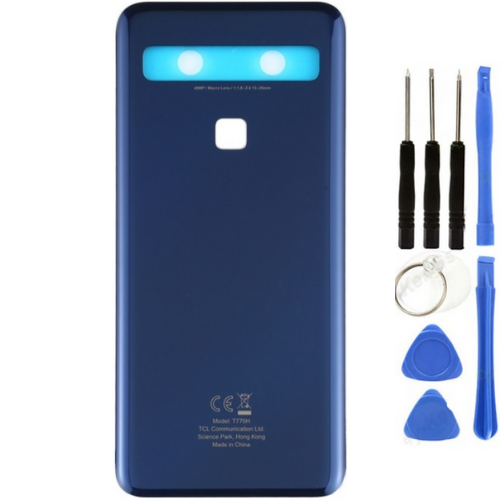 TCL 10L Uyumlu Arka Pil Kapağı Lacivert + Tamir Seti