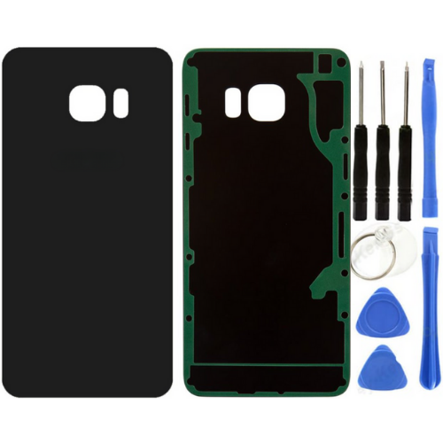 Samsung S6 Edge SM-G925 Uyumlu Arka Pil Kapağı Siyah + Tamir Seti