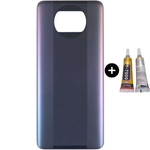 Xiaomi Poco Pocophone X3 Uyumlu Arka Pil Kapağı Siyah + B7000