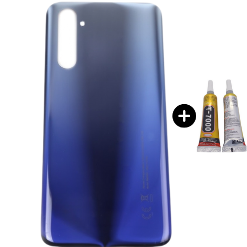 Realme 6 Uyumlu Arka Pil Kapağı Mavi + B7000