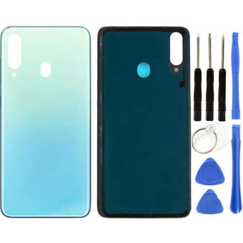 Samsung M40 SM-M405F Uyumlu Arka Pil Kapağı Yeşil + Tamir Seti