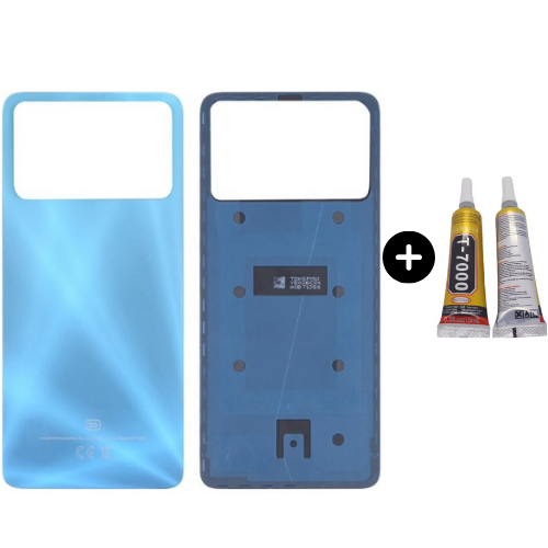 Xiaomi Poco Pocophone X4 Pro Uyumlu Arka Pil Kapağı Mavi + B7000