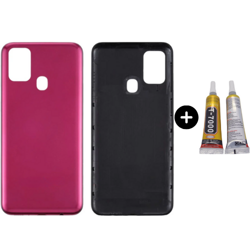 Samsung M31 SM-M315 Uyumlu Arka Pil Kapağı Pembe + B7000