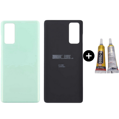 Samsung S20 FE SM-G780F Uyumlu Arka Pil Kapağı Yeşil + B7000