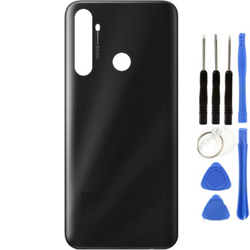 Realme C5İ Uyumlu Arka Pil Kapağı Siyah + Tamir Seti