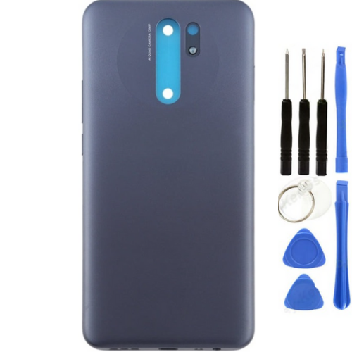Redmi 9 Uyumlu Full Kasa Arka Pil Kapağı Siyah + Tamir Seti
