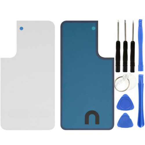 Samsung S22 Plus SM-S906 Uyumlu Arka Pil Kapağı Beyaz + Tamir Seti