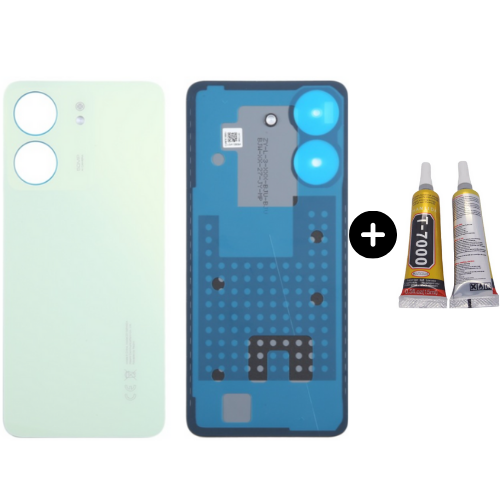 Redmi 13C Uyumlu Arka Pil Kapağı Yeşil + B7000