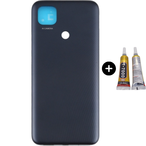 Redmi 9C Uyumlu Full Kasa Arka Pil Kapağı Siyah + B7000