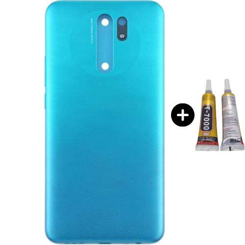 Redmi 9 Uyumlu Full Kasa Arka Pil Kapağı Yeşil + B7000
