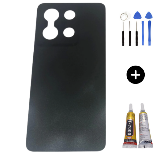 Vivo Y36 Uyumlu Arka Pil Kapağı Siyah + Montaj Seti