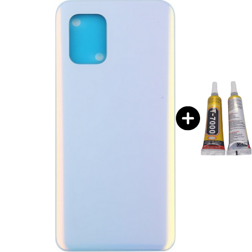 Xiaomi Mi 10 Lite 5G Uyumlu Arka Pil Kapağı Beyaz + B7000
