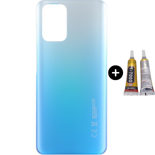 Redmi Note 10S Uyumlu Arka Pil Kapağı Mavi + B7000
