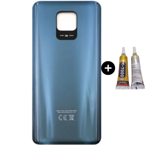 Redmi Note 9 Pro Uyumlu  Arka Pil Kapağı Siyah + B7000