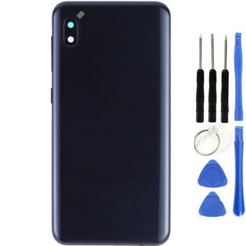 Samsung A10 SM-A105 Uyumlu Arka Pil Kapağı Siyah + Tamir Seti