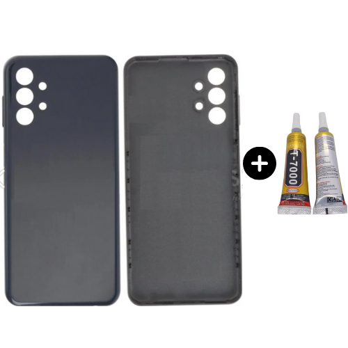 Samsung A13 SM-A135F Uyumlu Arka Pil Kapağı Siyah + B7000