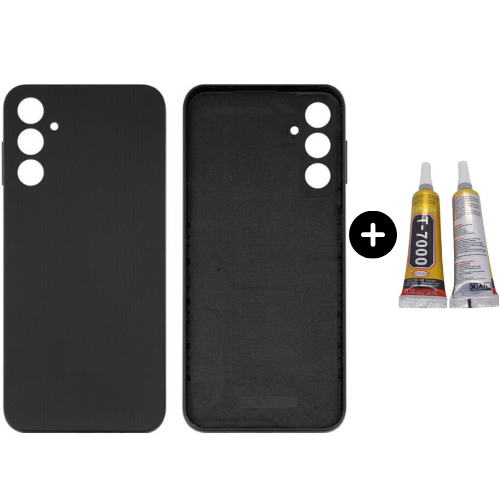 Samsung A14 SM-A145F Uyumlu Arka Pil Kapağı Siyah + B7000