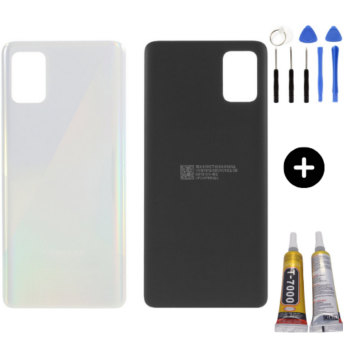 Samsung A51 SM-A515 Uyumlu Arka Pil Kapağı Beyaz + Montaj Seti