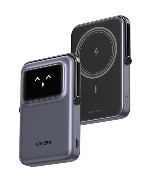 Uno MagSafe Wireless 10.000 mAh 20W Hızlı Şarj Mini Powerbank, Siyah, 45327