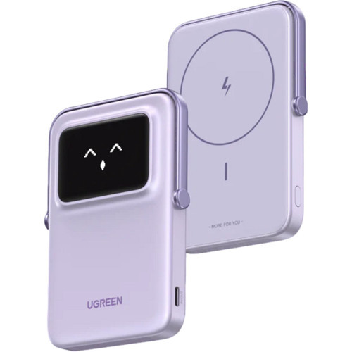 Uno MagSafe Wireless 5.000 mAh 20W Hızlı Şarj Powerbank, Mor, 35606