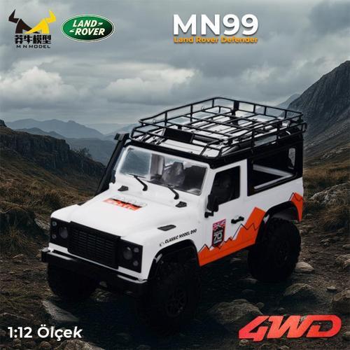 MN Model MN99 V2 1/12 Land Rover Defender D90 4WD RC Model Crawler Offroad Uzaktan Kumandalı Araba Truck RTR Beyaz