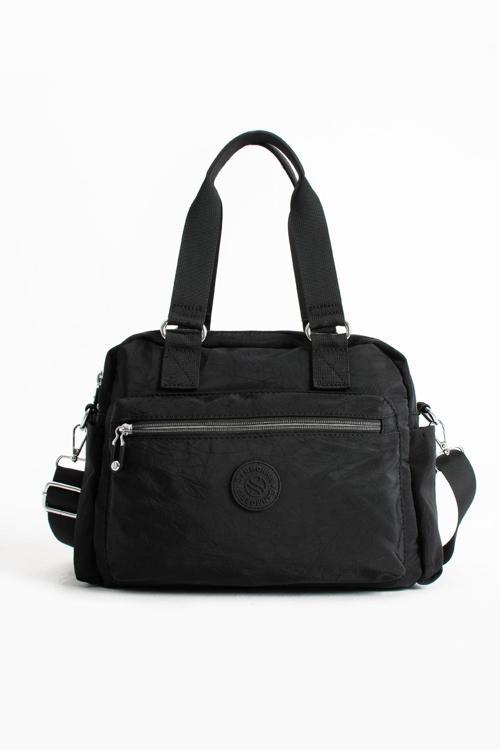 Kadın Paraşüt Kumaş 4 Bölmeli Çapraz Askılı El Ve Omuz Çantası