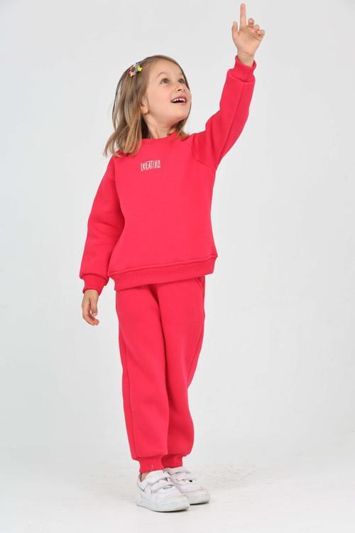 Toontoy Kız Çocuk Creatıve Nakışlı Eşofman Takım