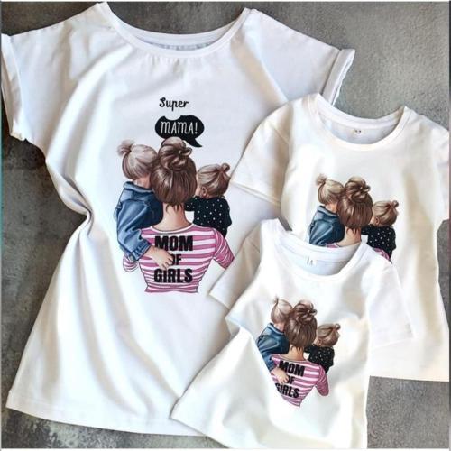 ANNELER GÜNÜ TASARIMI DİJİTAL BASKILI ANNE ÇOCUK TSHIRTLERİ