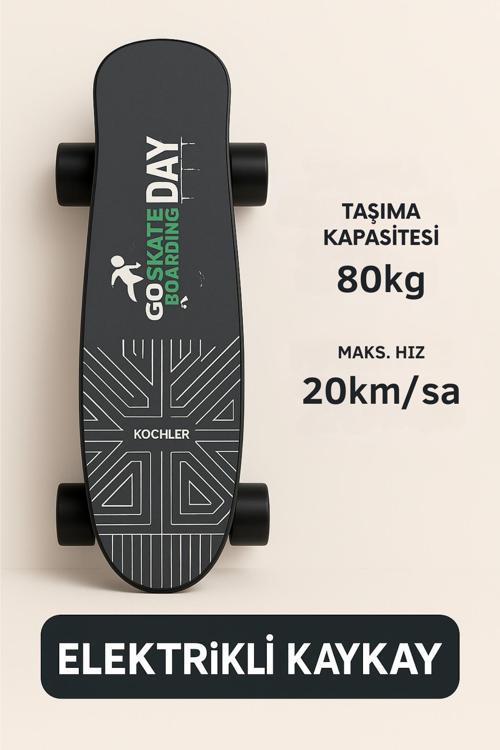 Elektrikli Kaykay H2S-1 – Şehir İçi Ulaşım Aracı, Scooter Alternatifi, 20 km/h, 8 km Menzil, Hafif 3.7 kg