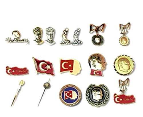 Atatürk Rozet Tekli Farklı Model - 3 adet