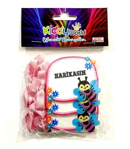 Kiddy World Motivasyon Keçe Rozet Fiyonklu 6Lı - 2 paket