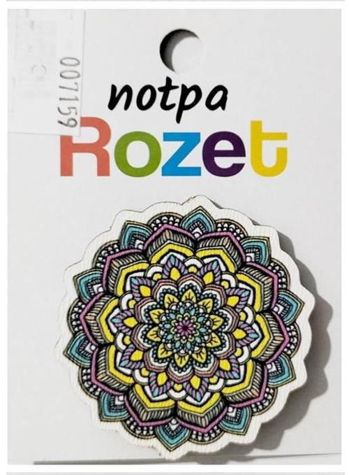 Rozet Ahşap Mandala Şekilli - 3 adet