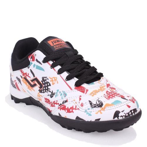 31524 Beyaz Halı Saha Çocuk Futbol Ayakkabı