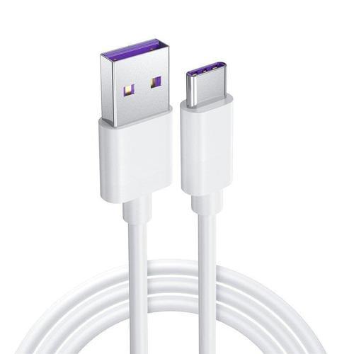 PM-18299 Beyaz 5A Hızlı Şarj Destekli USB Type-C Şarj ve Data Kablosu (1 Metre)