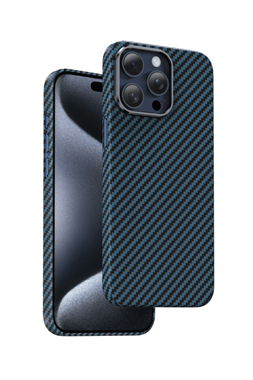 iPhone 15 Pro Max Manyetik Şarj Uyumlu Kevlar Kılıf