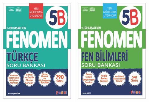 Fenomen Okul 2025 5. Sınıf Türkçe + Fen Bilimleri B Serisi Soru Seti 2 Kitap Güncel Müfredat