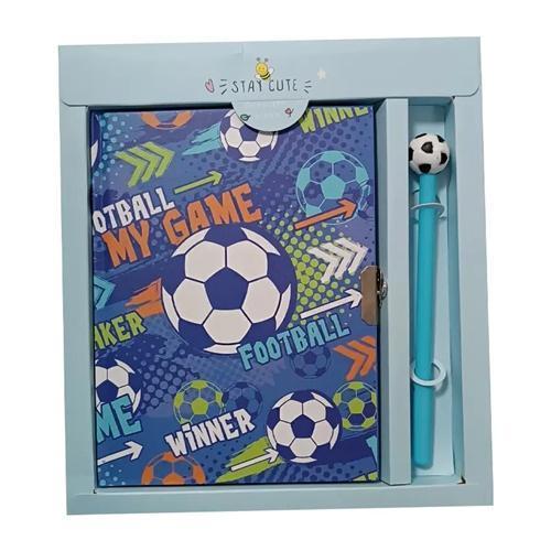 Kilitli Hatıra Defteri+Kalem Football Kod:7189