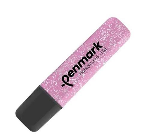 Metalik Simli Fosforlu Kalem Pembe - 3 adet