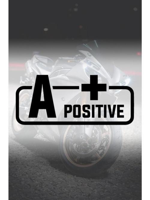A+ Pozitif Kan Grubu Sticker Sİyah Renk 14Cm