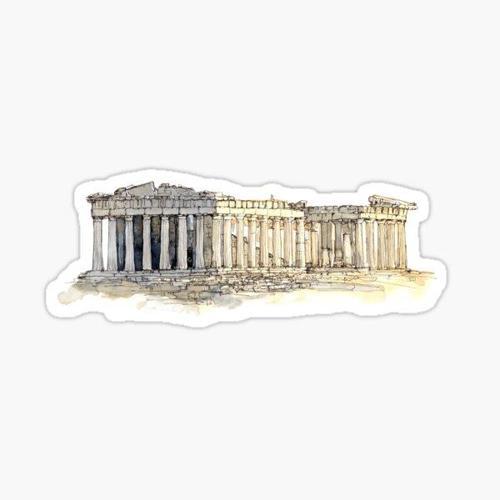 Acropolis Athens Sticker yapıştırma 19CM