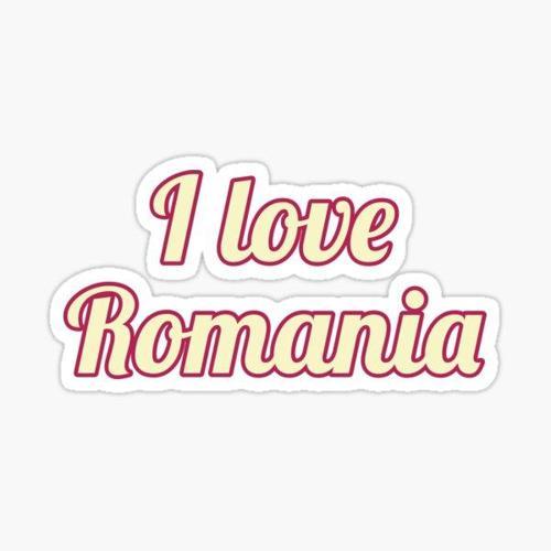 Romanya'yı seviyorum çıkartması Sticker Etiket 19CM