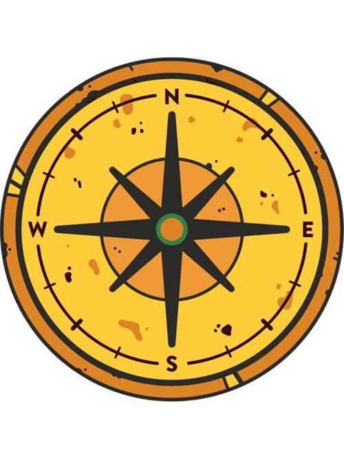 Adventure Camping Camp Pusula Sticker 14 Cm 2 Adet